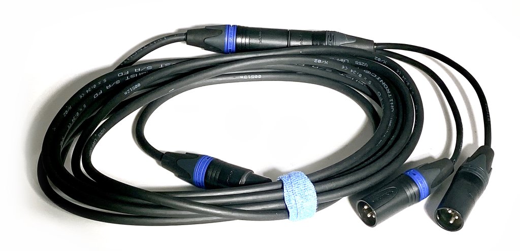 10 meter 4-pin cable with split cable